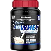 ALLMAX Classic ALLWHEY, Vanilla - 2 lb - 30 Grams of Protein Per Scoop - Gluten Free - Approx. 20 Servings