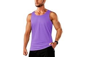 TACVASEN Men's Tank Top Cotton Sleeveless Workout Muscle Shirt Athletic Bodybuilding Gym Casual Summer Tank Tops for Men