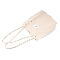 TOPASION Cute Corduroy Tote Bag Canvas Shoulder