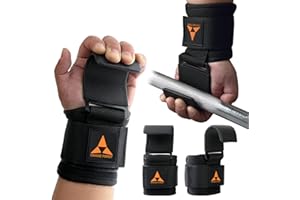 Weight Lifting Hooks (Pair), Heavy Duty Lifting Wrist Straps with 9cm Width Neoprene Padded, Hand Grip Support for Deadlift, 