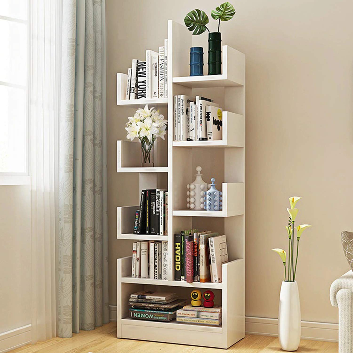 Buy Kurtzy Open Book Shelf DIY Book Storage Display Rack Wooden