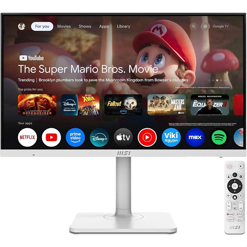 MSI Modern MD272UPSW 27-Inch 4K Google TV Smart Monitor with KVM