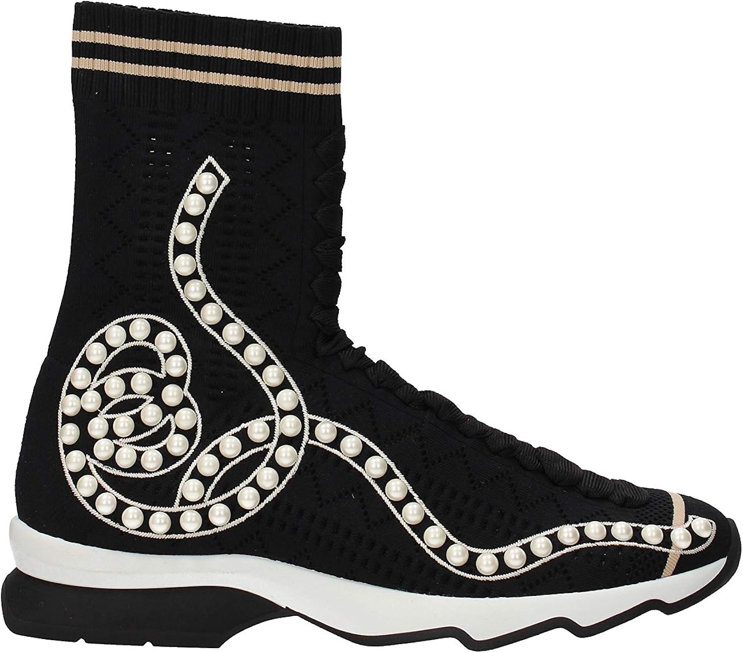 fendi fabric sneaker boots
