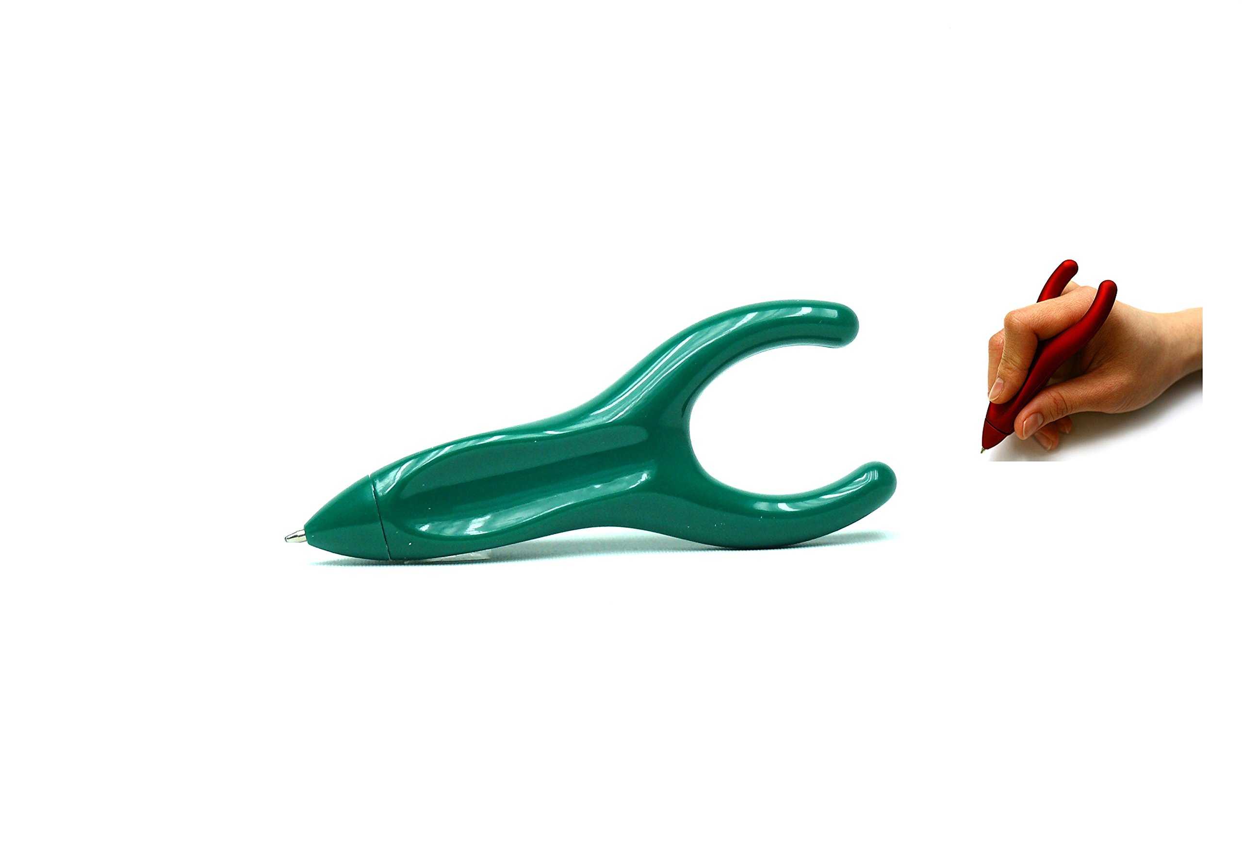 PenAgain – Ergonomic Ballpoint Pen in a Beautiful Box – Pen ErgoSof in White/Yellow/Green/Red/Black Green