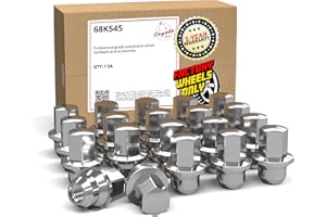 Wheel Accessories Parts 20 Pcs M12x1.5 12x1.5 Thread OEM Style Lug Nuts 1.66" Long Chrome 3/4" 19mm Hex Hex Fits Chrysler Gra