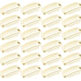 WILLBOND 30 Pcs Wig Clips Hair Extensions, 9-Teeth 32 Mm, Beige | Snap Clips with Comb for Secure Hold, Wig Making and Extension Install, U-shape for Easy Attachment, Salon Accessories