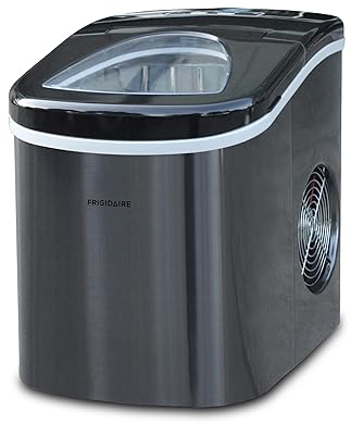 Frigidaire Portable Ice Maker 26 Lbs/Day, Compact Stainless Steel