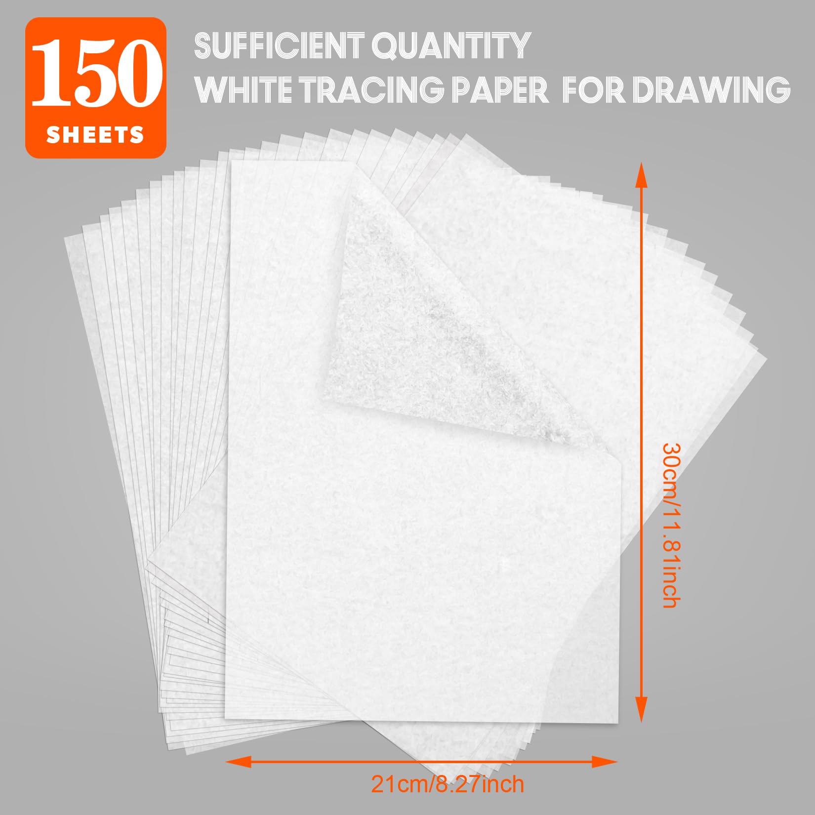 Transfer Paper Tracing Paper - PSLER Translucent on Artist Lettering Sketch Drawing for Pencil Ink Markers (Transparent)