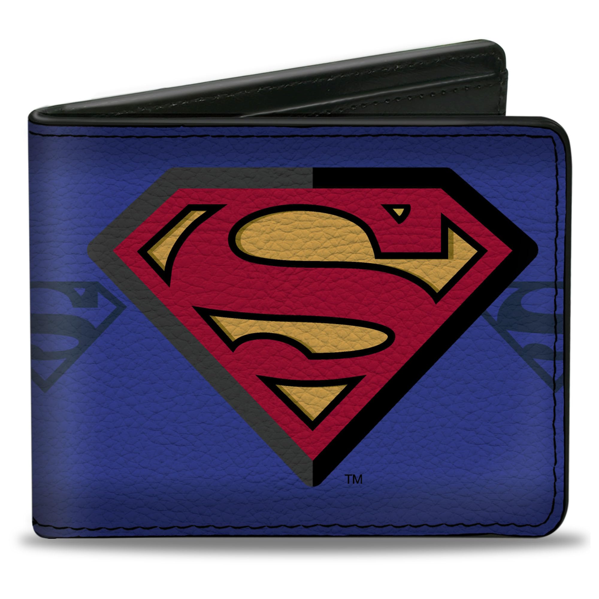 Buckle-Down Men's Bifold Wallet Superman Bi-Fold, Multicolor, 4.0" x 3.5"