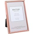 Maturi Rose Gold Colored Thin Edge Photo Frame - 3 x 5-Inch (9 x 13cm)