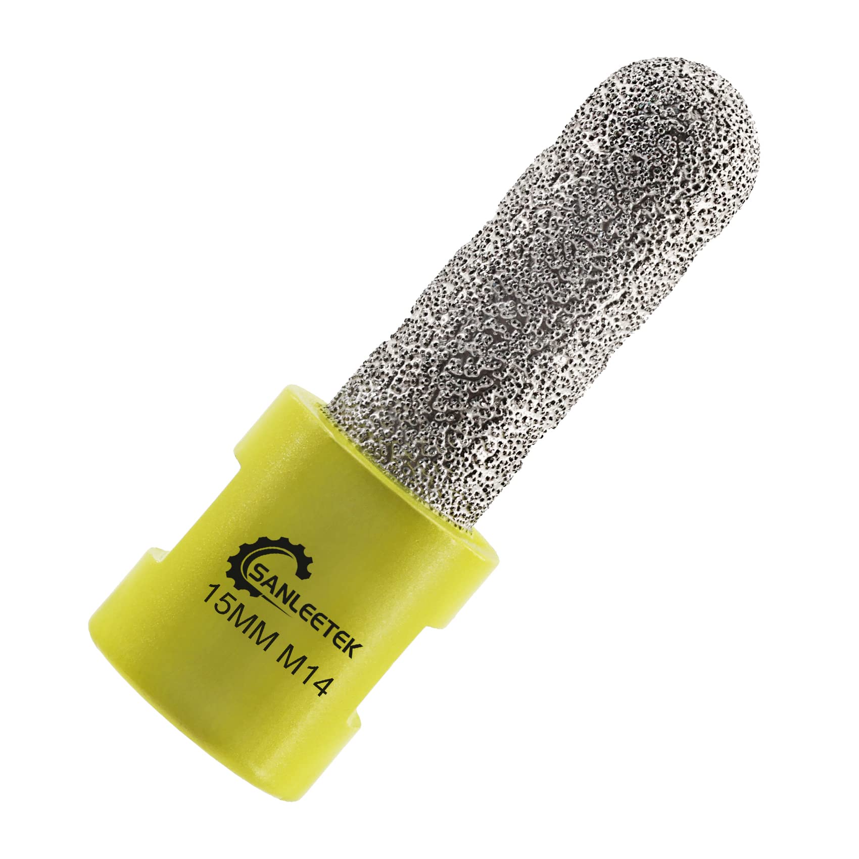 Diamond Finger Milling Bits 15mm SANLEETEK Tile Bits for Existing Holes Enlarging Shaping Trimming in Tile Porcelain Ceramic Marble Granite Artificial Stone M14 Thread