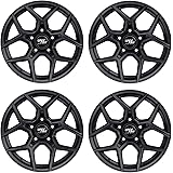 RockTrix RT105 17 inch Wheels Compatible with Jeep Wrangler JK JL 17x9 5x5 (-12mm Offset) 4.5in Backspace, 5x5 PCD, 71.5mm Bo