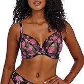 Freya Womens Rose Blossom Underwire Plunge Bra