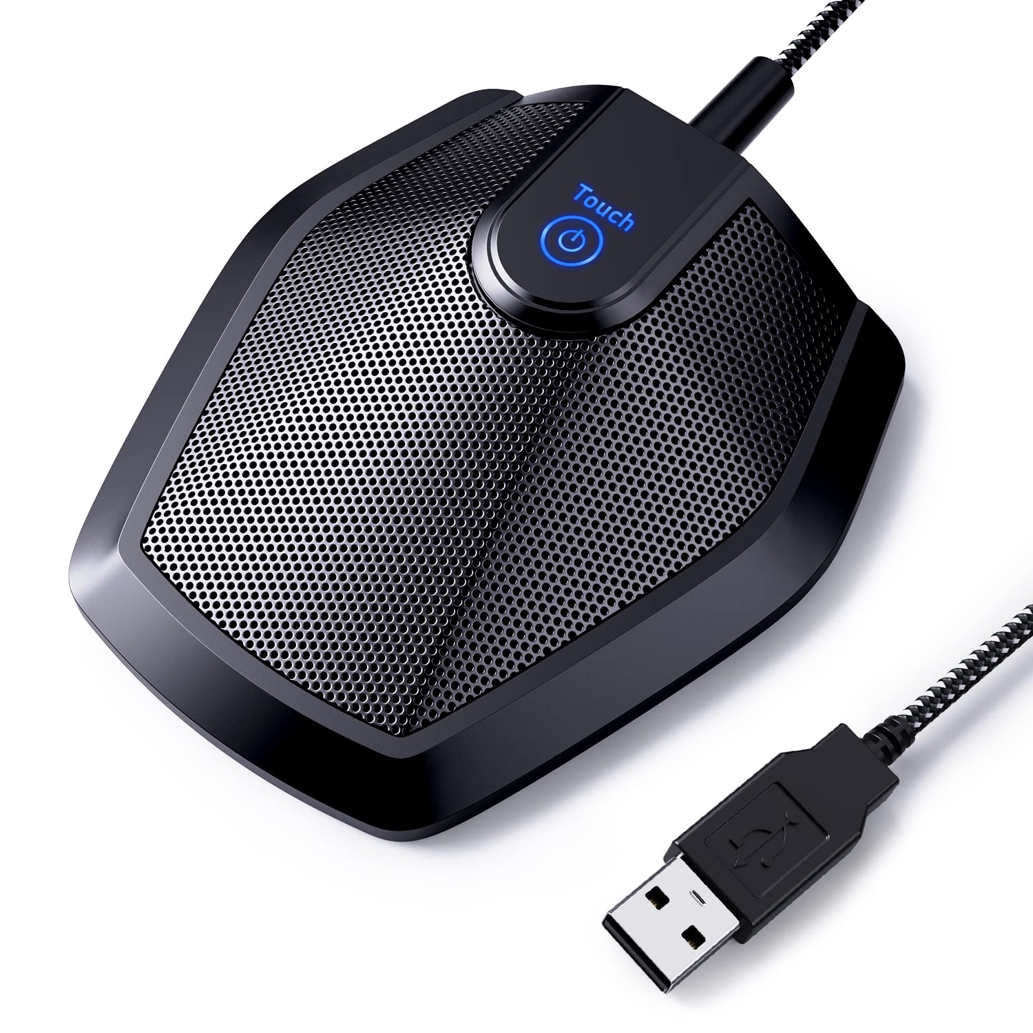 TONOR Conference USB Microphone, Omnidirectional Condenser PC Mic for Teleconference, Recording, Online Class, Court Reporter, Plug & Play Compatible with Mac OS X Windows PC, 190 cm Cable, G11