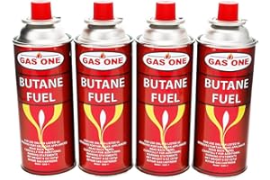 Gas One 4 Pack - 8oz Camping Fuel Canisters for Portable Gas Stoves - UL Safety Certified - Made In Korea