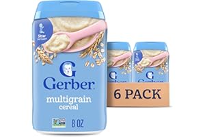 Gerber Baby Cereal 2nd Foods, Grain & Grow, Multigrain, 8 Ounces (Pack of 6)