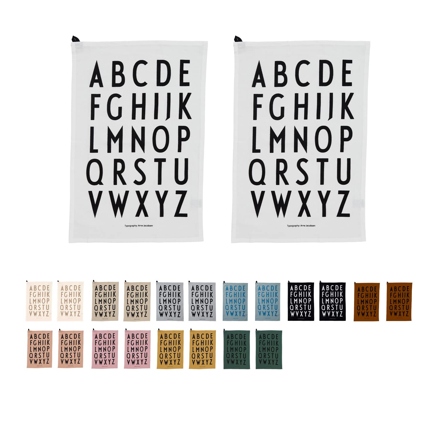 Design Letters Kitchen Towel Pack of 2 | Tea Towels 100% Cotton | Absorbent & Soft Dish Cloth | Hand Towels Oeko-Tex certified | Printed Dish Cloths Machine Washable | Kitchen Cloth Machine Washable