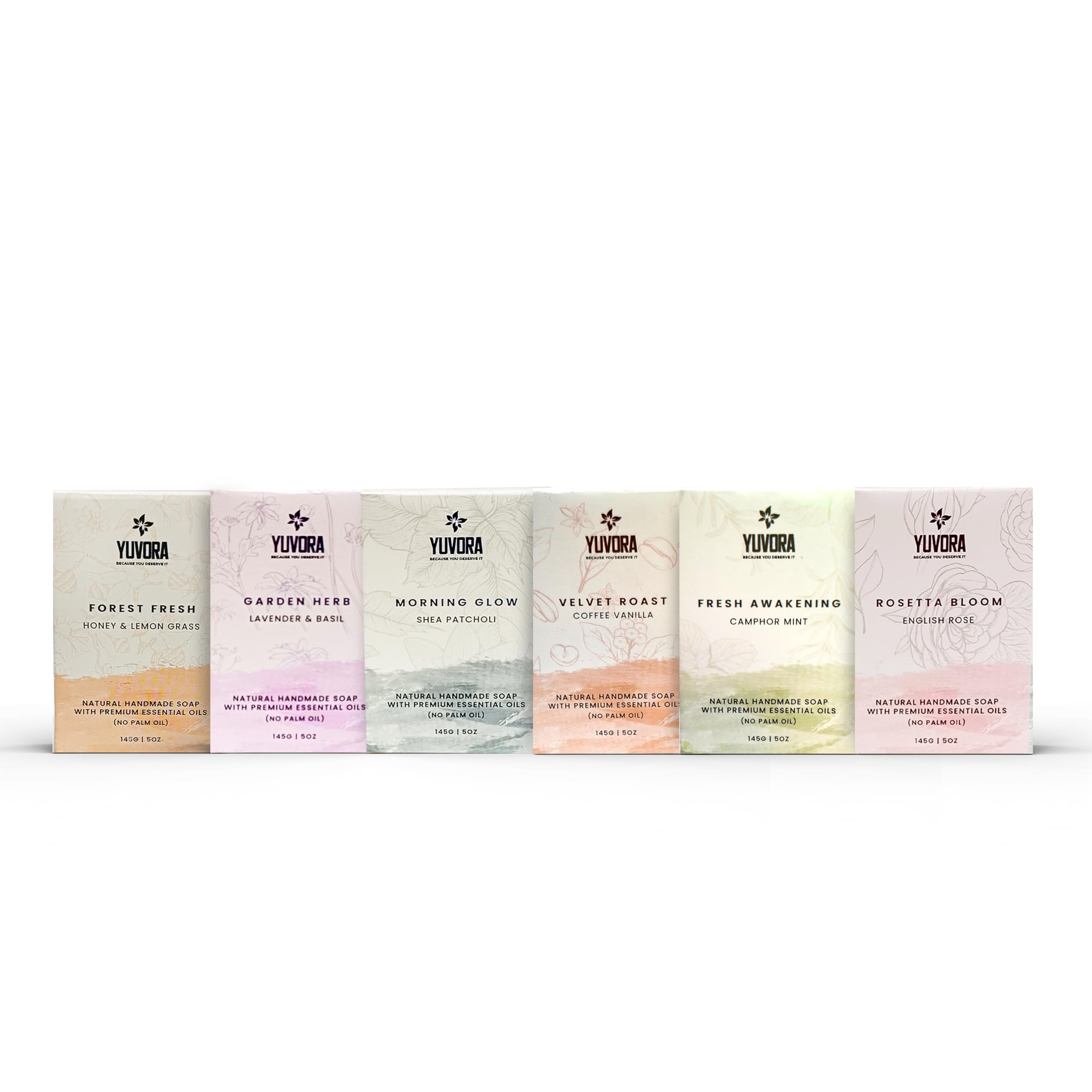 Photo 1 of ** only 5**
Yuvora 6 Pcs Women Natural Handmade Body Soaps 5 OZ Pack Floral Radiance Long lasting Fragrance Luxurious Scents with Natural Ingredients – Sulfate & Paraben Free, Vegan Soap