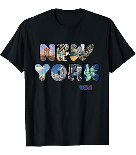 Amazon.com: New York City NY Icons Souvenir Kids Gift T-Shirt
