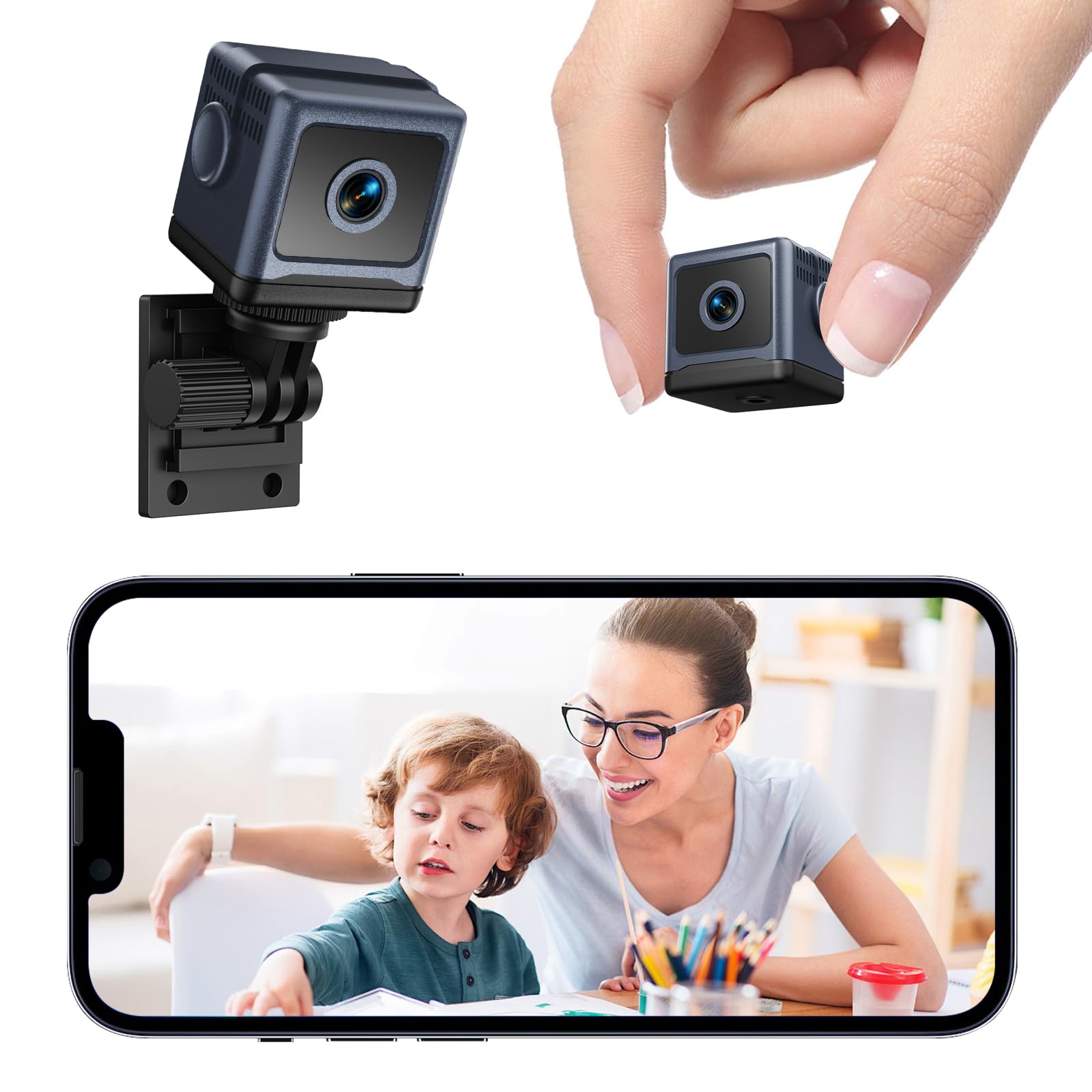 Photo 1 of Vnmkp HD Mini Home Security Camera with APP Control Used for Home Office Security and Baby and Pet Monitoring (Video Only) Black