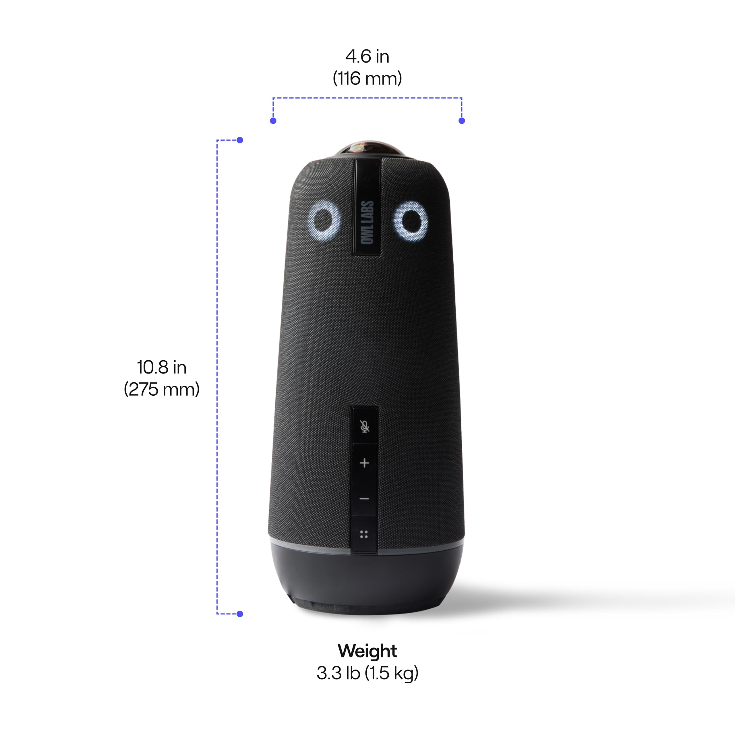 Meeting Owl 4+ 360-Degree, 4K Smart Video Conference Camera, Microphone, and Speaker (Automatic Speaker Focus, Smart Zooming, Noise Equalizing, Certified for Microsoft Teams)