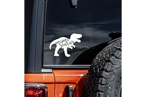 VOOL Mamasaurus Funny T Rex Decal Vinyl Sticker Auto Car Truck Wall Laptop | White| 5.5" x 4"