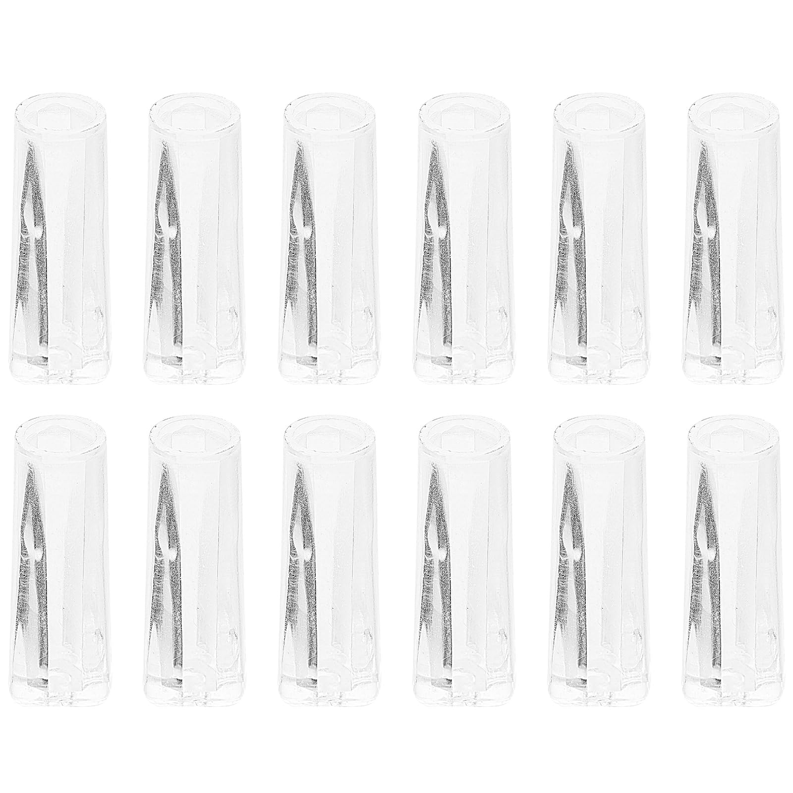 Zerodeko 12 PCS Blind Handle Rod End Handle Vertical Blind Rod PVC Replacement Vertical Rod Accessories Vertical Rod Covered Blinds for Blind Rods