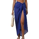 Eicolorte Womens Beach Cover Up Chiffon Sheer Bikini Beach Swimsuit Coverup Sarong Pareo Wraps for Women