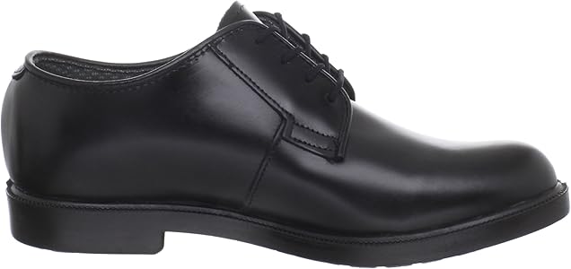 black leather oxford low quarter shoes