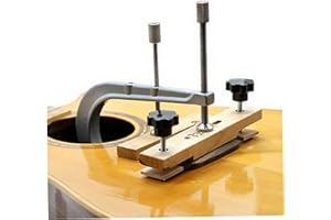 Guitar Bridge Clamp 6 Inch, 3-Hole C Clamp Tool for Acoustic Guitar and Ukulele Repair, Fix Loose Bridge with Secure Hold (15