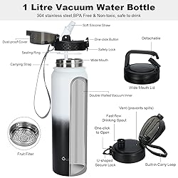 OLDLEY Insulated Water Bottle with Straw 32oz