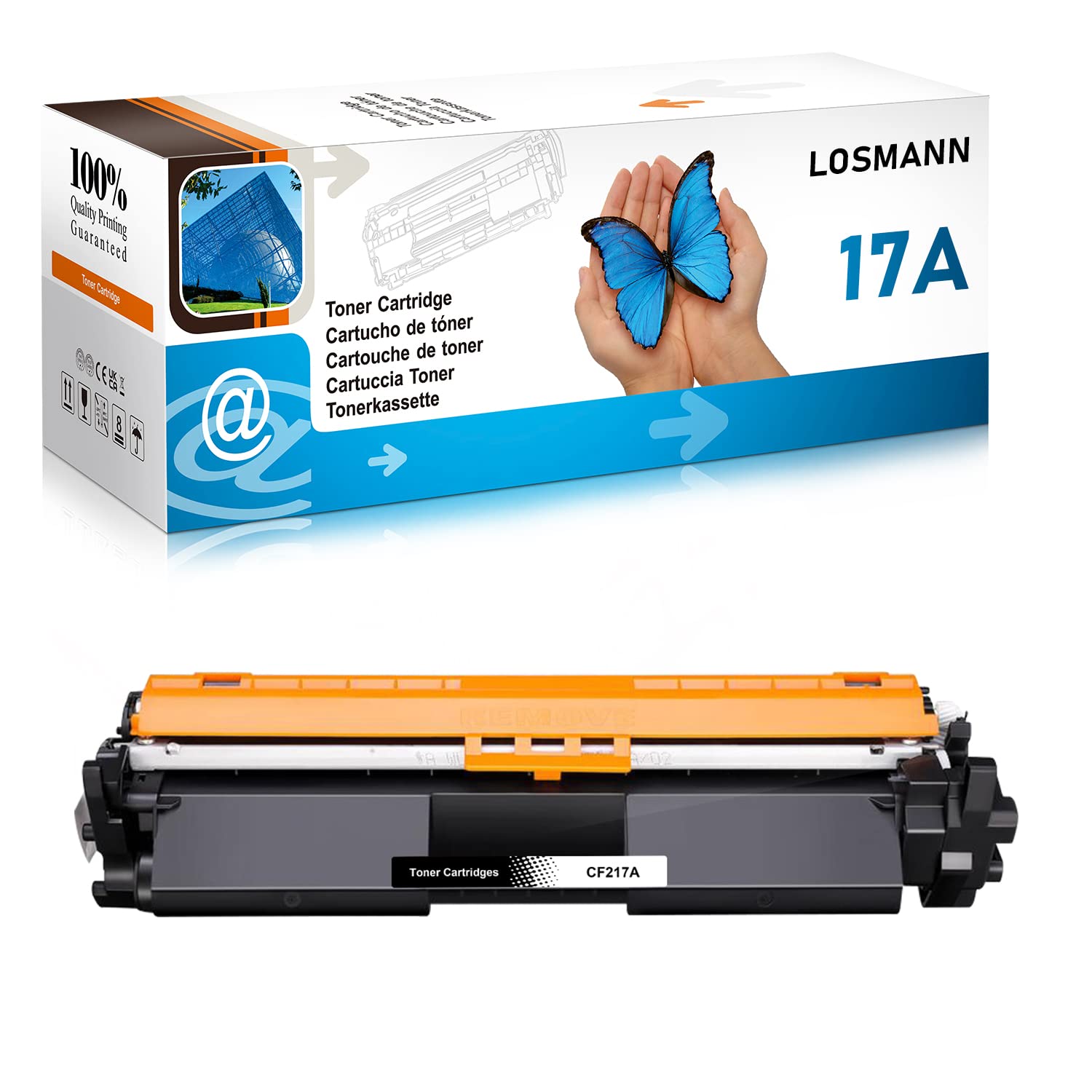 LOSMANN CF217A Compatible Toner Cartridges for HP 17A CF217A for HP LaserJet Pro MFP M130fw M130nw M130fn M130a, HP LaserJet Pro M102w M102a (1 Black)