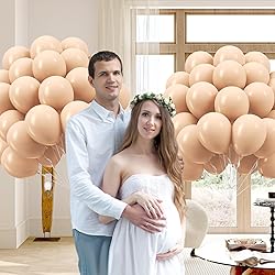 Nude Balloons 12 inch, Beige Latex Balloons 50pcs
