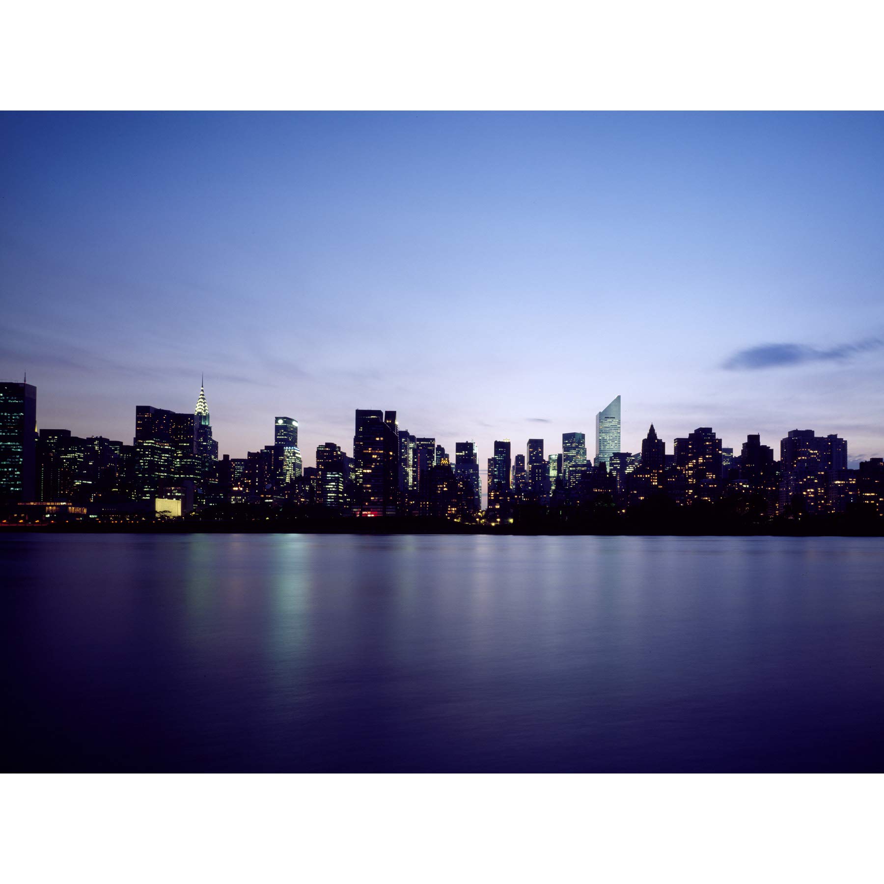 Highsmith New York City Skyline Dusk Photo Premium Wall Art Canvas Print 18X24 Inch