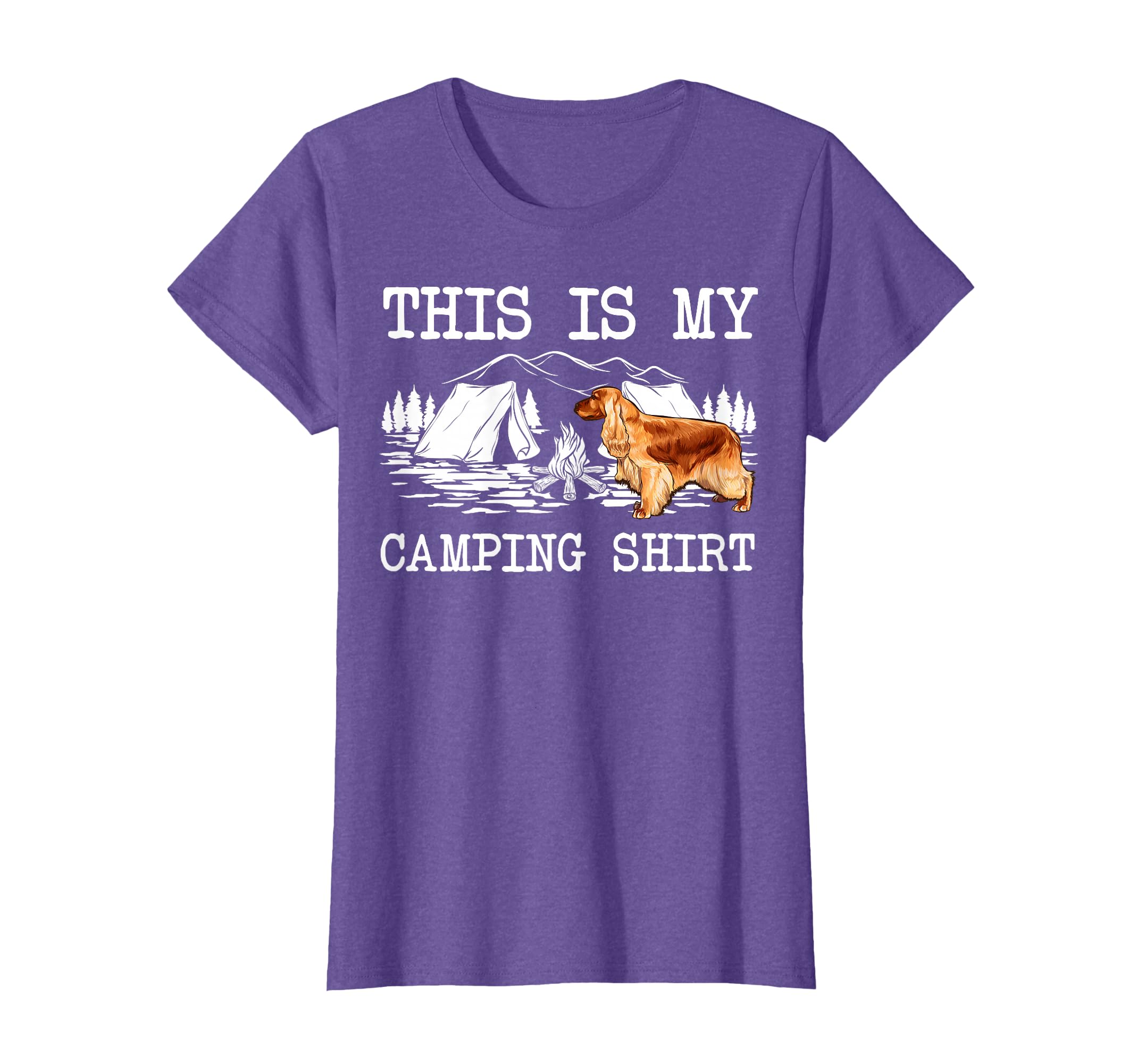 Campfire English Cocker Spaniel Dog This Is My Camping T-Shirt