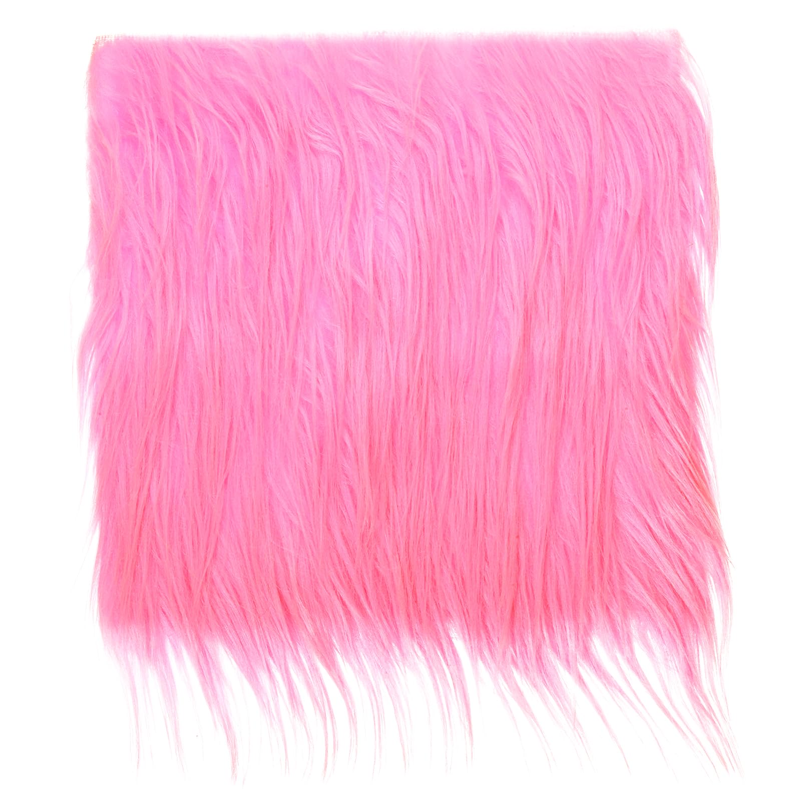 PATIKIL Plush Faux Fur Fabric Square, 10" x 10" Fluffy Faux Fur Patches Cuts for DIY Crafts Christmas Halloween Gnome Beard, Pink — image 1