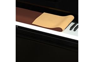 BENVOL Piano Keyboard Cover, 88 Keys, Waterproof, Dustproof, Scratch-Proof, Technical Synthetic Leather Material, Soft Texture, Fine Velvet Inside, Protects The Keyboard.50L*5.9W (Reddish brown)