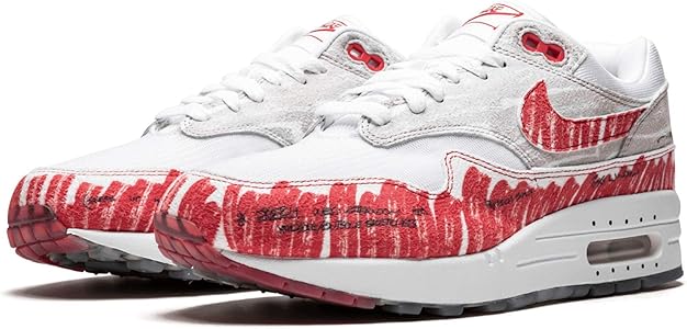 Amazoncom Nike Air Max 1 Tinker Whiteuniversity Red 7