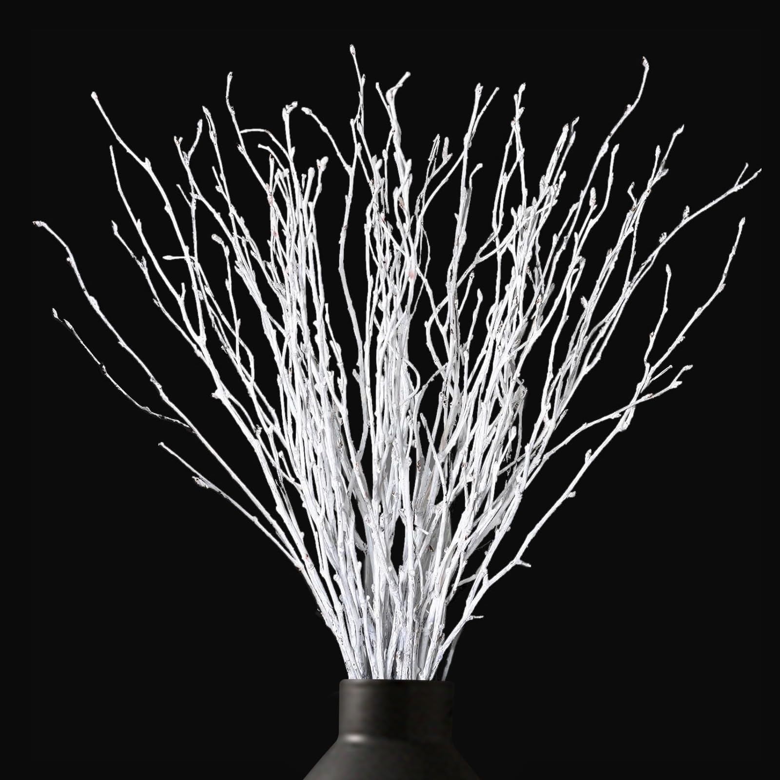 Photo 1 of 10 Pack Artificial White Curly Willow Branches – 33.8” Bendable Faux Twigs for Tall Vases, DIY Home Decor, Rustic Farmhouse,Wedding & Seasonal Displays