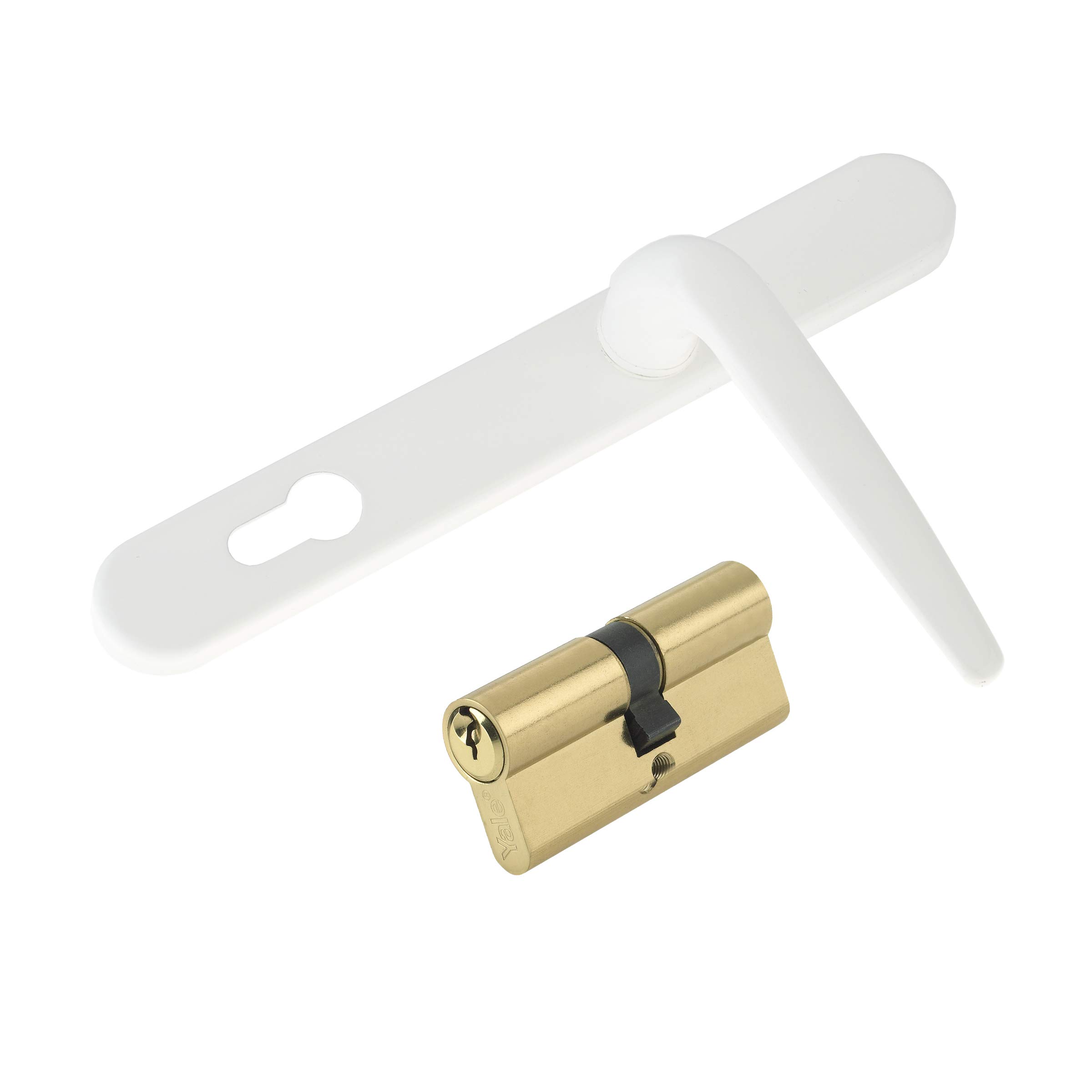 Yale Essentials Long Backplate Door Handle - White