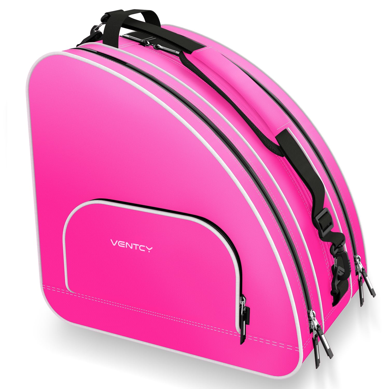 VENTCY Adult Unisex Ice Skate Bag, Carry Up to Size 10.5(UK) Rose Red