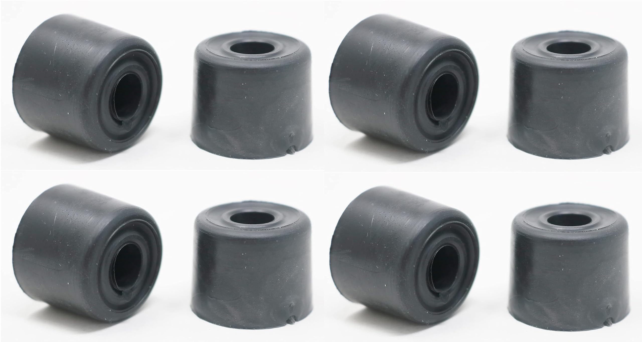 fiXte Medium Wall Floor Mounted Rubber Door Stopper Bump Stop 28mm Black (Pack of 8)