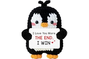 WITTSPOT Cute Penguin Romantic Gift - Crochet Penguin Plush for Men, Boyfriend, Husband, Women, Girlfriend, Wife, Him, Her - Couples Gifts for Anniversary, Christmas & More - Stocking Stuffer for Men Women