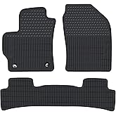 Lwope Car Floor Mats Custom Fit for Toyota Corolla Cross 2022-2025 (Not Fit Toyota Corolla) Black Rubber Auto Liner Mats All Weather Protection Odorless