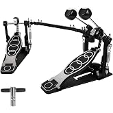 Double Bass Pedal, Double Chain Double Bass Drum Pedals, Double Kick Drum Pedal with Patch Suit for Kick Drum (2026)