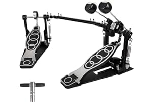 TIPATYARD Double Bass Pedal, Double Chain Double Bass Drum Pedals, Double Kick Drum Pedal with Patch Suit for Kick Drum (2025)