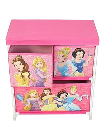 Disney Princess Children Kids Drawer Books Toys Storage Box