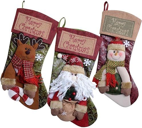 Decorazioni Natalizie Renne.3 Pcs Calze Di Natale Con Babbo Natale Pupazzo Di Neve E Renne Decorazioni Natalizie Sacchetti Di Caramelle Stile 2 Amazon It Casa E Cucina