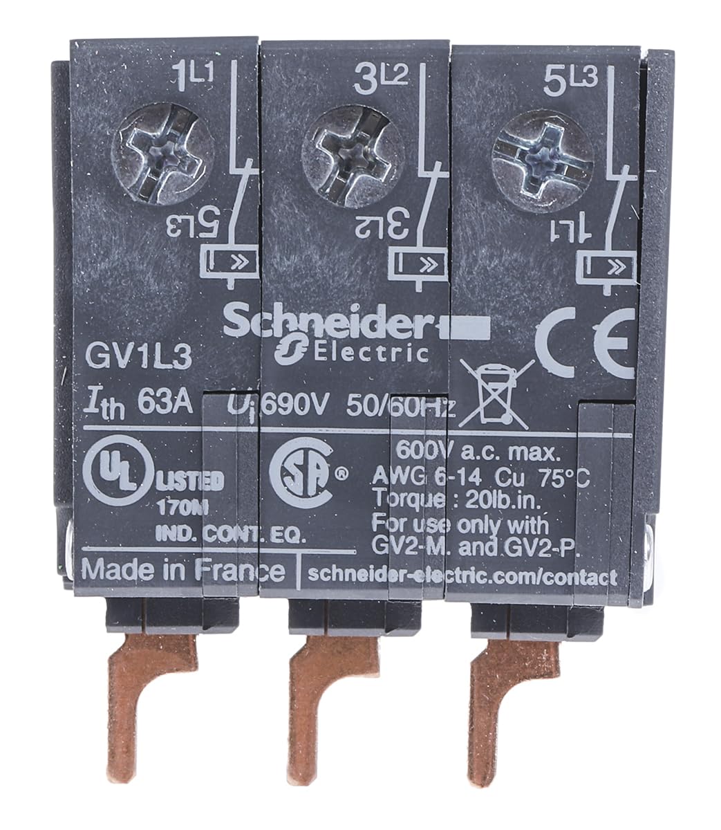 Schneider Electric, Current limiter module, TeSys GV2, on device mounting, GV1L3