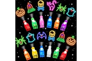 Sufuplay 40PCS Halloween Party Favors for Kids,Halloween LED Light Up Finger Lights Glow in the Dark Party Favors for Kids, Classroom Prizes Trick or Treats Gifts